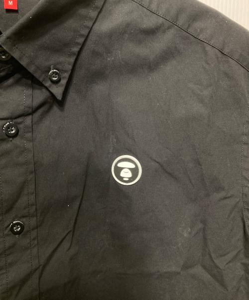 Aape BY A BATHING APE（エーエイプ バイ アベイシングエイプ）Aape BY A BATHING APE (エーエイプ バイ アベイシングエイプ) 胸ワンポイントバックプリント半袖シャツ ブラック サイズ:Mの古着・服飾アイテム