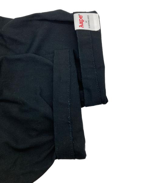 Aape BY A BATHING APE（エーエイプ バイ アベイシングエイプ）Aape BY A BATHING APE (エーエイプ バイ アベイシングエイプ) AAPE BASEBALL SHORT SLEEVE SHIRT/ベースボールシャツ ブラック サイズ:Ｍの古着・服飾アイテム