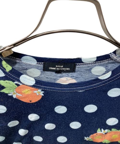 tricot COMME des GARCONS（トリココムデギャルソン）tricot COMME des GARCONS (トリココムデギャルソン) ドットTee ネイビー サイズ:Sの古着・服飾アイテム