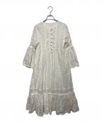 freadaフリーダ）の古着「カットワーク刺繍ワンピース」｜ホワイト