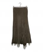Plageプラージュ）の古着「Fibril ギャザーロングスカート4」｜ブラウン