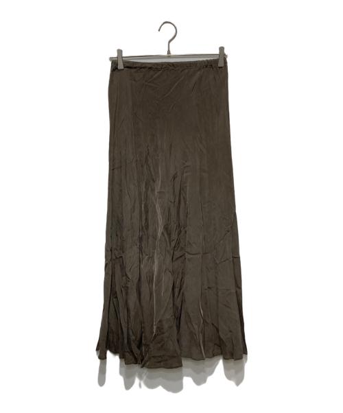 Plage（プラージュ）Plage (プラージュ) Fibril ギャザーロングスカート4 ブラウン サイズ:38の古着・服飾アイテム