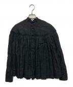 SCYEサイ）の古着「リネンタックロングスリーブブラウス」｜ブラック