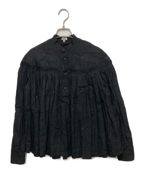 SCYE（サイ）SCYE (サイ) リネンタックロングスリーブブラウス ブラック サイズ:38の古着・服飾アイテム