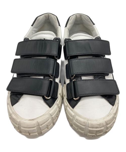 PRADA（プラダ）PRADA (プラダ) ベルクロスニーカー ホワイト×ブラック サイズ:7 1/2の古着・服飾アイテム