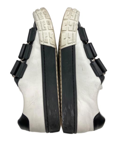 PRADA（プラダ）PRADA (プラダ) ベルクロスニーカー ホワイト×ブラック サイズ:7 1/2の古着・服飾アイテム