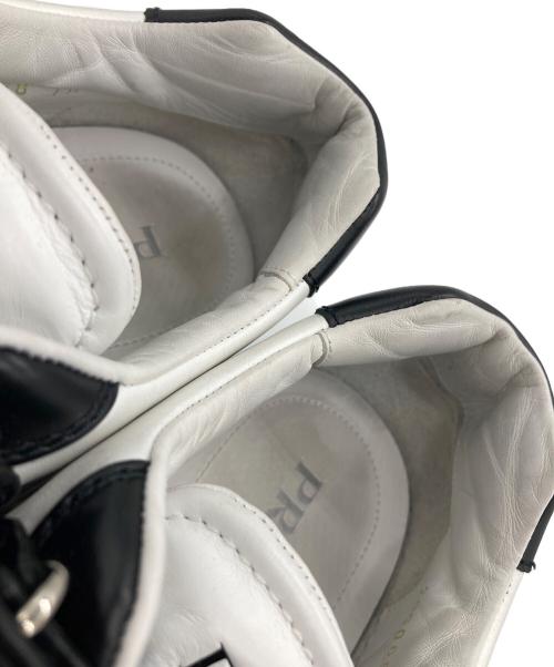 PRADA（プラダ）PRADA (プラダ) ベルクロスニーカー ホワイト×ブラック サイズ:7 1/2の古着・服飾アイテム