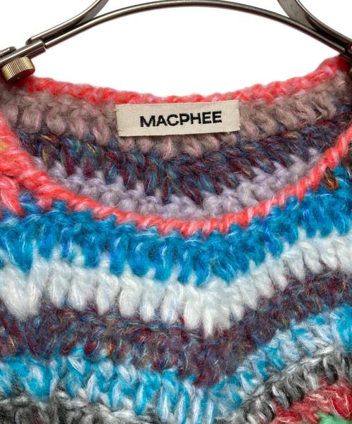 MACPHEE（マカフィー）MACPHEE (マカフィー) マルチカラー ジグザグストライプ ニットセーター マルチカラー サイズ:Sの古着・服飾アイテム