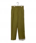 H BEAUTY&YOUTHエイチ ビューティー&ユース）の古着「HW DRY W TUCK PT」｜カーキ