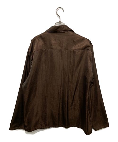 6(ROKU) BEAUTY&YOUTH（ロク ビューティーアンドユース）6(ROKU) BEAUTY&YOUTH (ロク ビューティーアンドユース) SATIN PIPING SHIRT/シャツ ブラウン サイズ:表記なしの古着・服飾アイテム