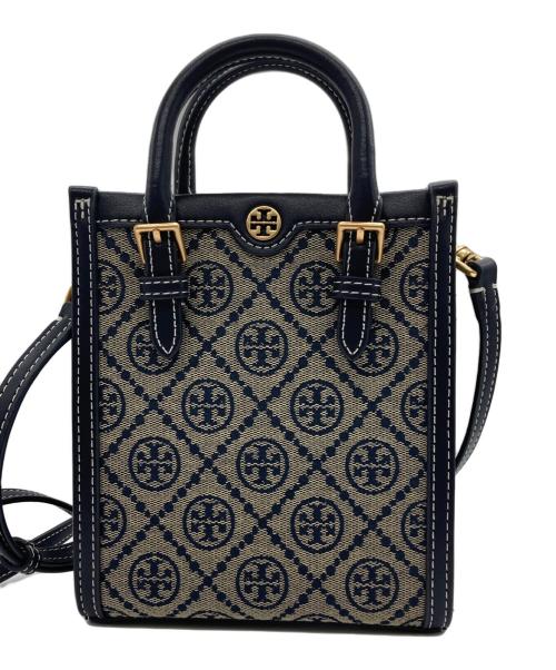 TORY BURCH（トリーバーチ）TORY BURCH (トリーバーチ) ショルダーバッグ/Monogram jacquard MiniShoulder ネイビーの古着・服飾アイテム