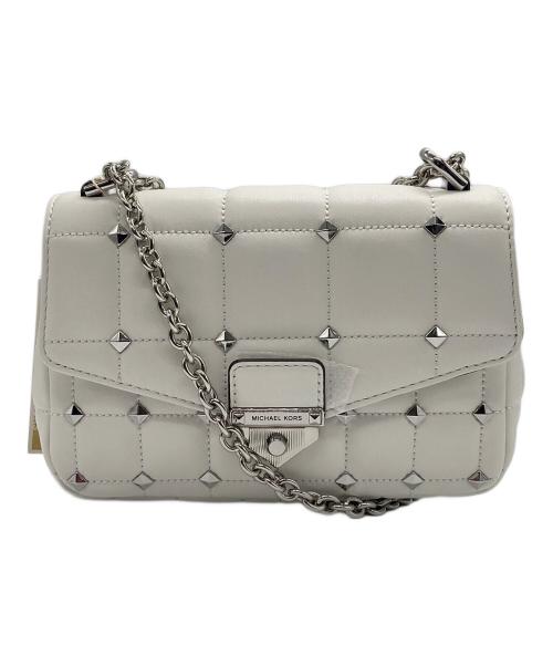 MICHAEL KORS（マイケル・コース）MICHAEL KORS (マイケル・コース) チェーンショルダーバッグ ホワイトの古着・服飾アイテム