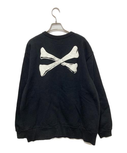WTAPS（ダブルタップス）WTAPS (ダブルタップス) クロスボーンプリントスウェット ブラック サイズ:Lの古着・服飾アイテム