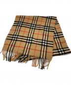 Burberry'sバーバリーズ）の古着「ノバチェックカシミヤマフラー」｜ベージュ