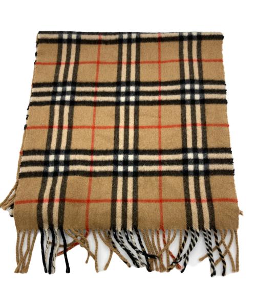 Burberry's（バーバリーズ）Burberry's (バーバリーズ) ノバチェックカシミヤマフラー ベージュの古着・服飾アイテム