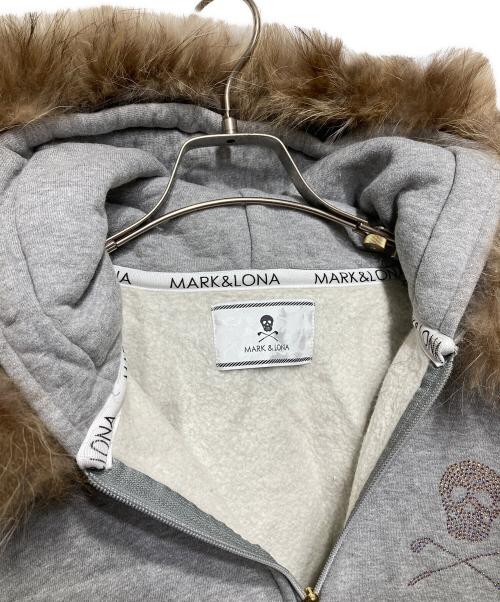 MARK&LONA（マークアンドロナ）MARK&LONA (マークアンドロナ) スカルジップパーカー グレー サイズ:Lの古着・服飾アイテム