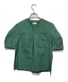 BALLSEY（ボールジィ）の古着「プロセスドコットン ショルダータックブラウス」｜グリーン