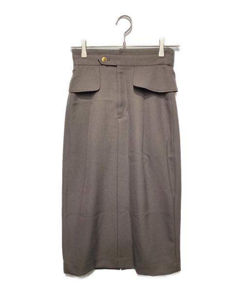 ANAYI（アナイ）ANAYI (アナイ) ウール調合繊ペプラム スカート グレー サイズ:36の古着・服飾アイテム