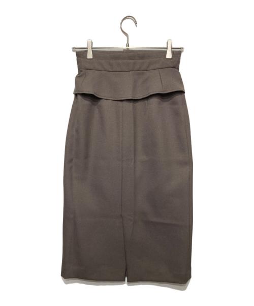 ANAYI（アナイ）ANAYI (アナイ) ウール調合繊ペプラム スカート グレー サイズ:36の古着・服飾アイテム