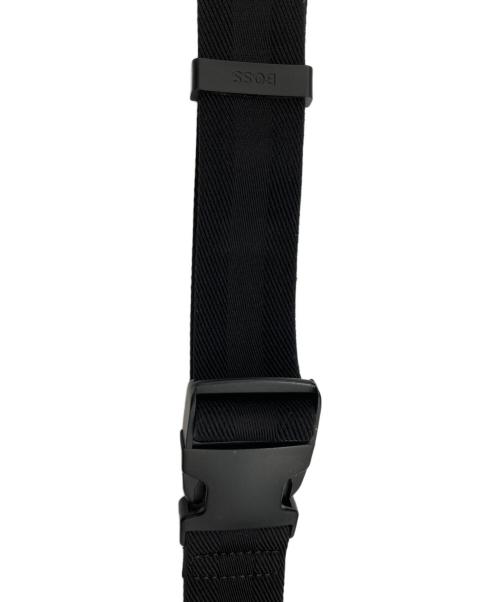 HUGO BOSS（ヒューゴ ボス）HUGO BOSS (ヒューゴ ボス) ロゴウエストバッグ ブラックの古着・服飾アイテム