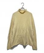 BALLSEYボールジィ）の古着「ウールシルクストレッチブークレー ビルドネックプルオーバ」｜イエロー