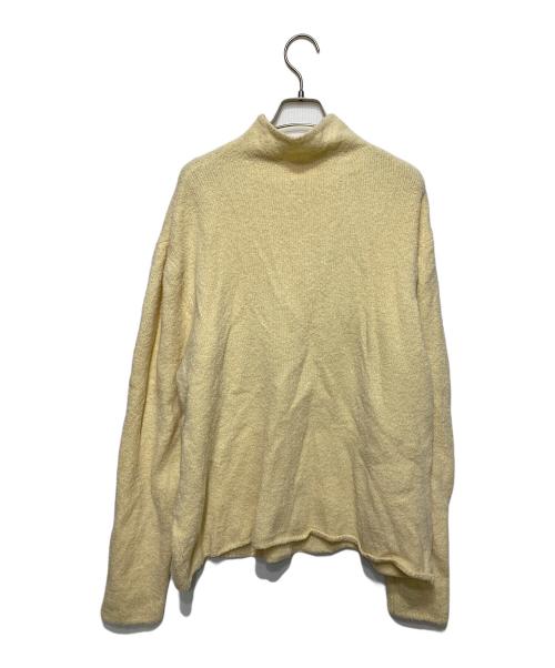 BALLSEY（ボールジィ）BALLSEY (ボールジィ) ウールシルクストレッチブークレー ビルドネックプルオーバ イエロー サイズ:Sの古着・服飾アイテム