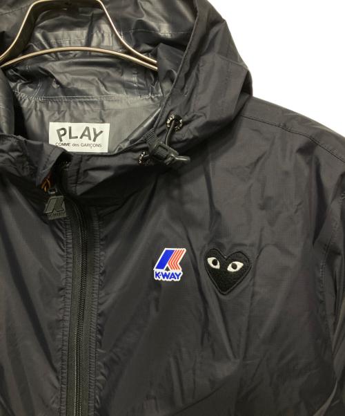 PLAY COMME des GARCONS（プレイコムデギャルソン）PLAY COMME des GARCONS (プレイコムデギャルソン) K-WAY (ケイウェイ) フルジップ ジャケット ブラック サイズ:XL 未使用品の古着・服飾アイテム