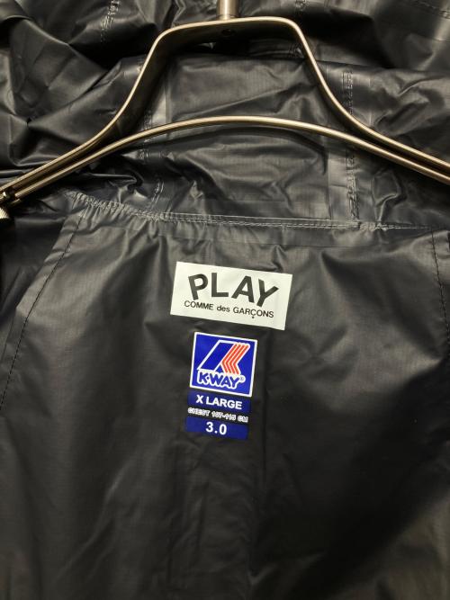 PLAY COMME des GARCONS（プレイコムデギャルソン）PLAY COMME des GARCONS (プレイコムデギャルソン) K-WAY (ケイウェイ) フルジップ ジャケット ブラック サイズ:XL 未使用品の古着・服飾アイテム