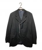 COMME des GARCONS HOMME DEUXコムデギャルソン オム ドゥ）の古着「ジップテーラードジャケット」｜ブラック