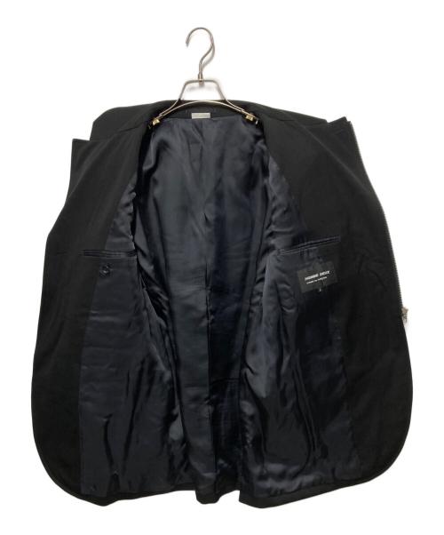 COMME des GARCONS HOMME DEUX（コムデギャルソン オム ドゥ）COMME des GARCONS HOMME DEUX (コムデギャルソン オム ドゥ) ジップテーラードジャケット ブラック サイズ:Lの古着・服飾アイテム