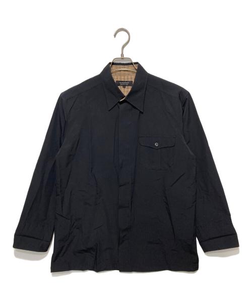BURBERRY BLACK LABEL（バーバリーブラックレーベル）BURBERRY BLACK LABEL (バーバリーブラックレーベル) コットンナイロンシャツ ブラック サイズ:3の古着・服飾アイテム