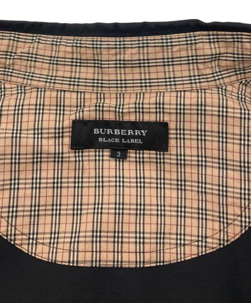 BURBERRY BLACK LABEL（バーバリーブラックレーベル）BURBERRY BLACK LABEL (バーバリーブラックレーベル) コットンナイロンシャツ ブラック サイズ:3の古着・服飾アイテム