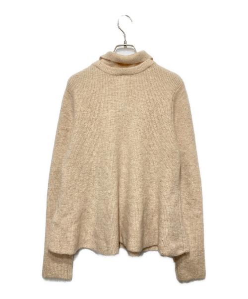 Mila Owen（ミラオーウェン）Mila Owen (ミラオーウェン) 4WAYモヘヤラメペプラムニットプルオーバー ベージュ サイズ:1の古着・服飾アイテム