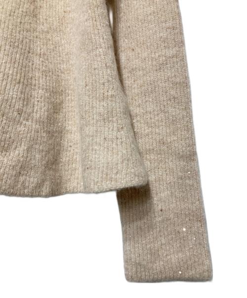 Mila Owen（ミラオーウェン）Mila Owen (ミラオーウェン) 4WAYモヘヤラメペプラムニットプルオーバー ベージュ サイズ:1の古着・服飾アイテム