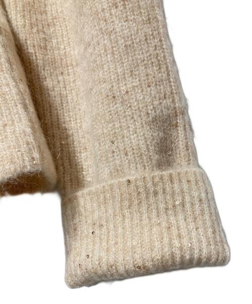 Mila Owen（ミラオーウェン）Mila Owen (ミラオーウェン) 4WAYモヘヤラメペプラムニットプルオーバー ベージュ サイズ:1の古着・服飾アイテム