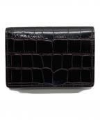 SMYTHSONスマイソン）の古着「クロコ型押しカードケース」｜ブラウン