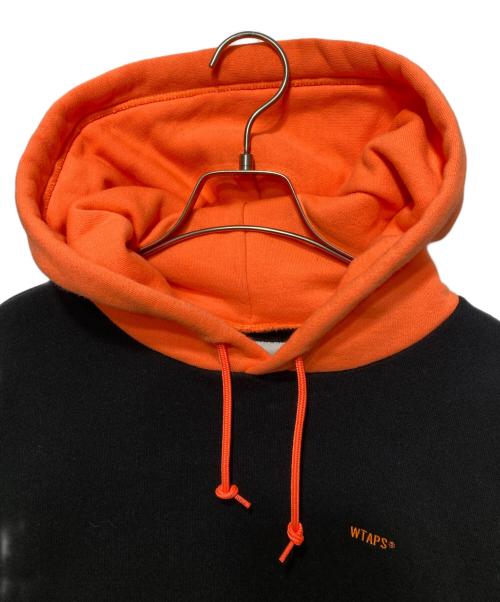 WTAPS（ダブルタップス）WTAPS (ダブルタップス) SWITCH/SWEATSHIRT/プルオーバーパーカー ブラック×オレンジ サイズ:03の古着・服飾アイテム