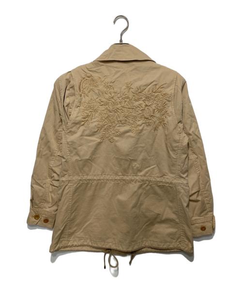 LAUREN RALPH LAUREN（ローレンラルフローレン）LAUREN RALPH LAUREN (ローレンラルフローレン) エンブロイダリーフィールドジャケット ベージュ サイズ:Sの古着・服飾アイテム