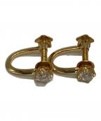 STAR JEWELRYスタージュエリー）の古着「K18 イヤリング CROSSING STAR SETTING」