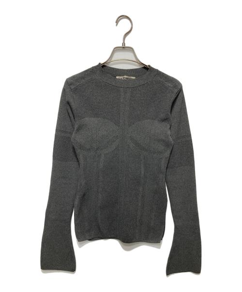 PRANK PROJECT（プランクプロジェクト）PRANK PROJECT (プランクプロジェクト) メッシュビスチェニット / Mesh Bustier Knit グレー サイズ:Freeの古着・服飾アイテム