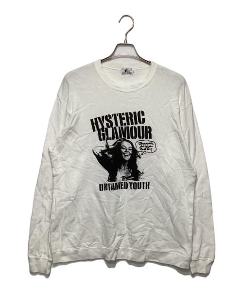 Hysteric Glamour（ヒステリックグラマー）Hysteric Glamour (ヒステリックグラマー) ロングスリーブカットソー ホワイト サイズ:Lの古着・服飾アイテム