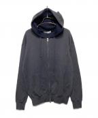 ESTNATIONエストネーション）の古着「カシミヤ混パーカー」｜ネイビー