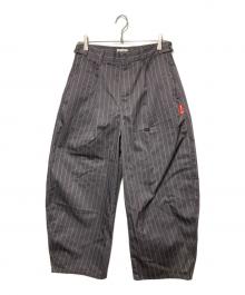 9090（9090）の古着「Stripe Tuck Buggy Pants/ストライプ  タック バギー パンツ」｜グレー