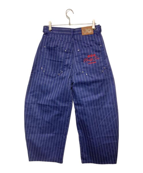 9090（9090）9090 (9090) Stripe Tuck Buggy Pants/ワークパンツ ネイビー サイズ:Ｍの古着・服飾アイテム