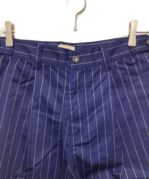 9090（9090）9090 (9090) Stripe Tuck Buggy Pants/ワークパンツ ネイビー サイズ:Ｍの古着・服飾アイテム