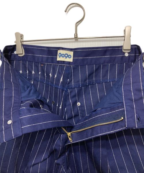 9090（9090）9090 (9090) Stripe Tuck Buggy Pants/ワークパンツ ネイビー サイズ:Ｍの古着・服飾アイテム