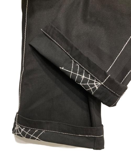 HIGH-GATE（ハイゲート）HIGH-GATE (ハイゲート) 蜘蛛の巣刺繍デニムパンツ ブラック サイズ:１の古着・服飾アイテム