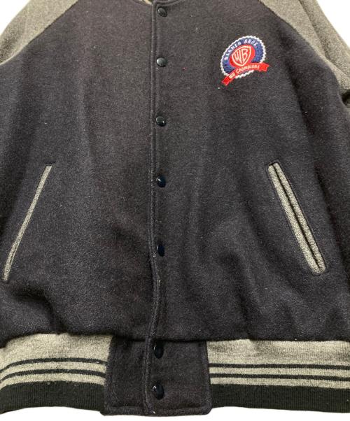 WARNER BROS（ワーナーブラザース）warner bros (ワーナーブラザース) ウールスタジャン グレー×ネイビー サイズ:Mの古着・服飾アイテム