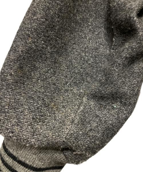 WARNER BROS（ワーナーブラザース）warner bros (ワーナーブラザース) ウールスタジャン グレー×ネイビー サイズ:Mの古着・服飾アイテム