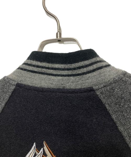 WARNER BROS（ワーナーブラザース）warner bros (ワーナーブラザース) ウールスタジャン グレー×ネイビー サイズ:Mの古着・服飾アイテム